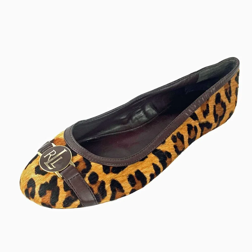 LAUREN RALPH LAUREN Ponyhair Animal Print RLL Logo Monstrap‎